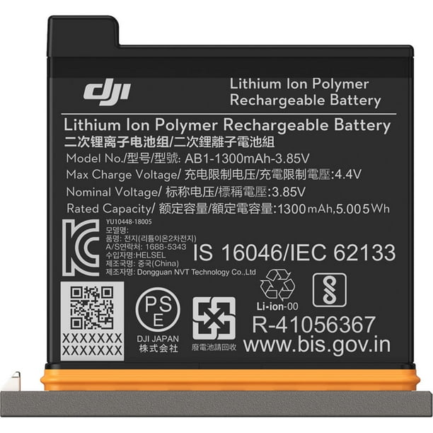 High Capacity 1250mAh Li-ion Replacement Battery for DJI Osmo Action,AB1 High Capacity 1250mAh Li-ion Replacement Battery for DJI Osmo Action,AB1
